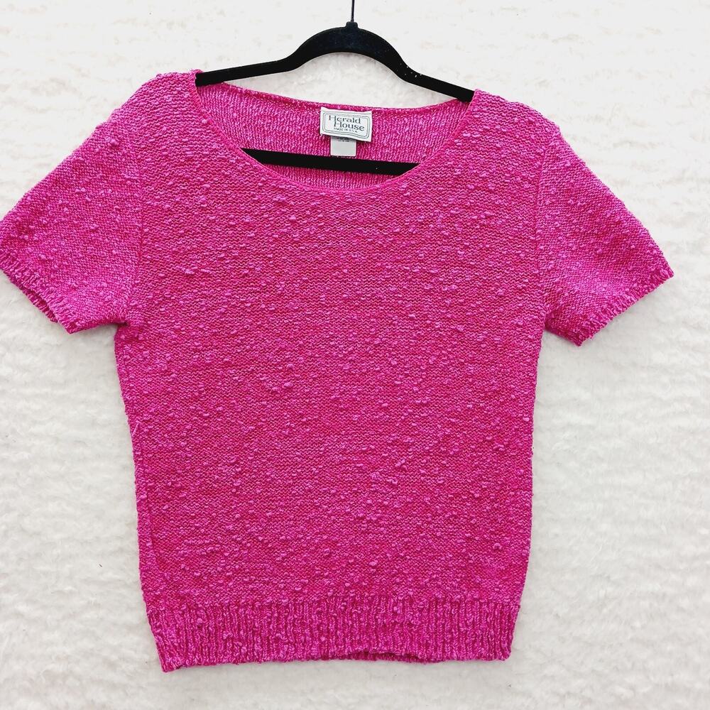 Sweater Hot Pink Y2K Chunky Retro Soft Girl Fairycore Cozy Chic Revival Size M L